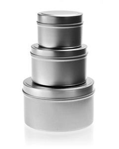 4 oz Steel tin w/lid