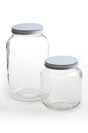 1/2 gallon clear jar w/ lid