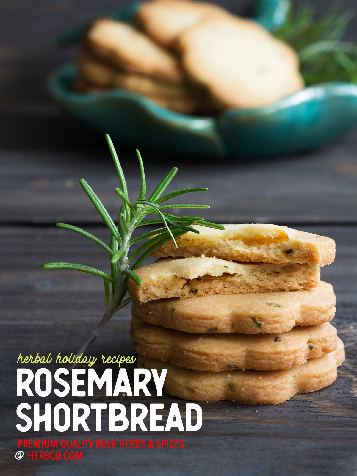[ Recipe: Rosemary Shortbread ] ~ from Monterey Bay Herb Co