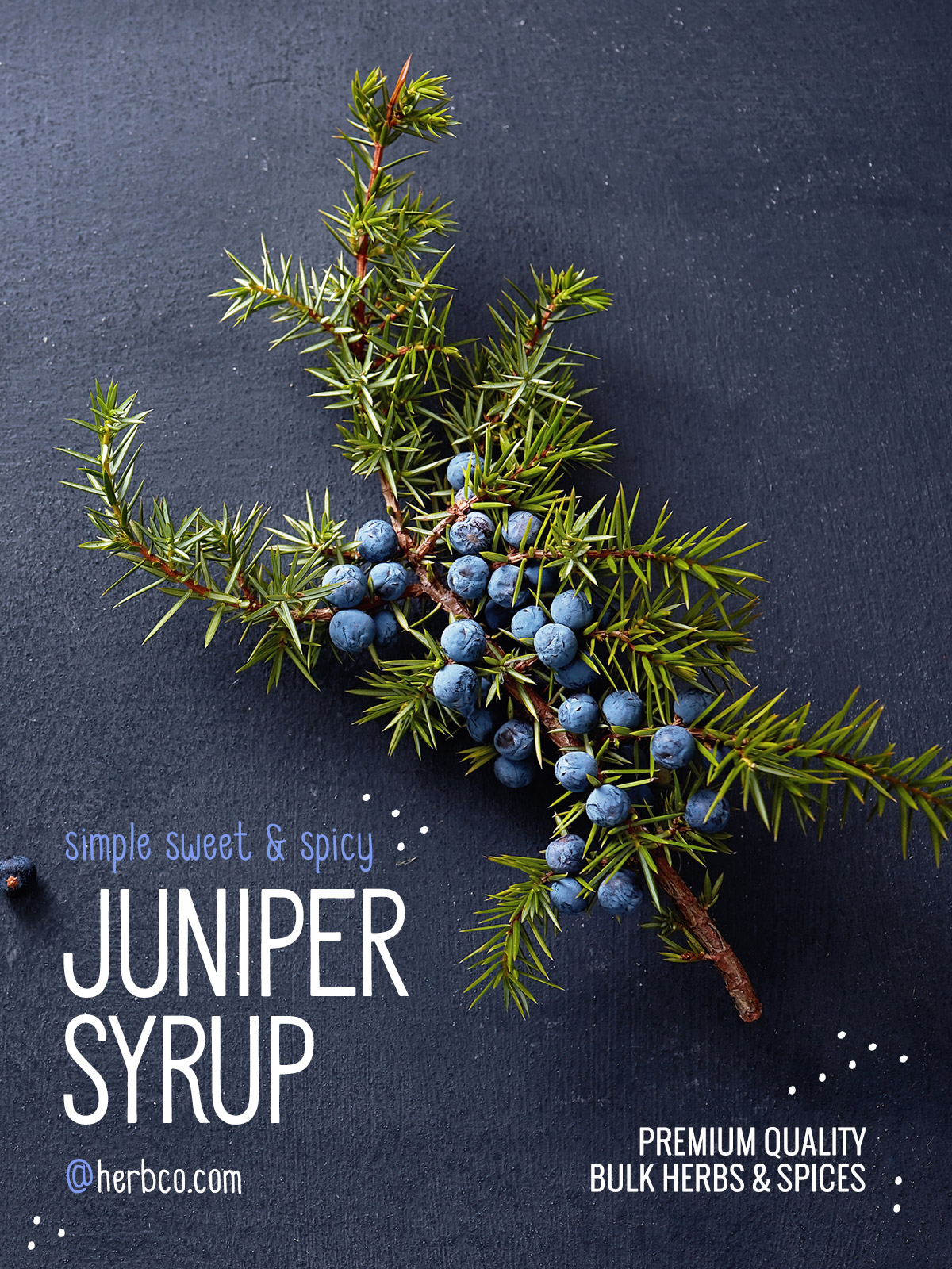 [ Recipe: Simple Sweet & Spicy Juniper Syrup ] ~ from Monterey Bay Herb Co