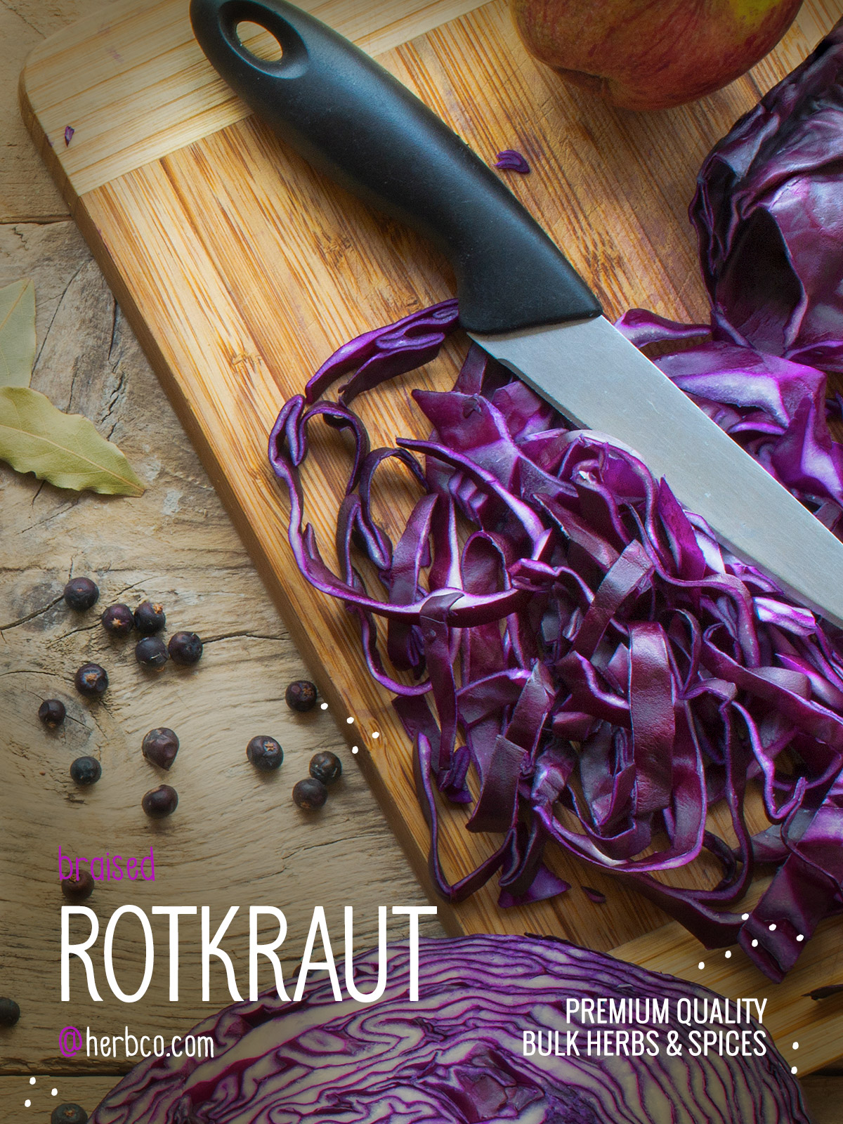 [ Recipe: Braised Rotkraut (Red Cabbage) ] ~ from Monterey Bay Herb Co
