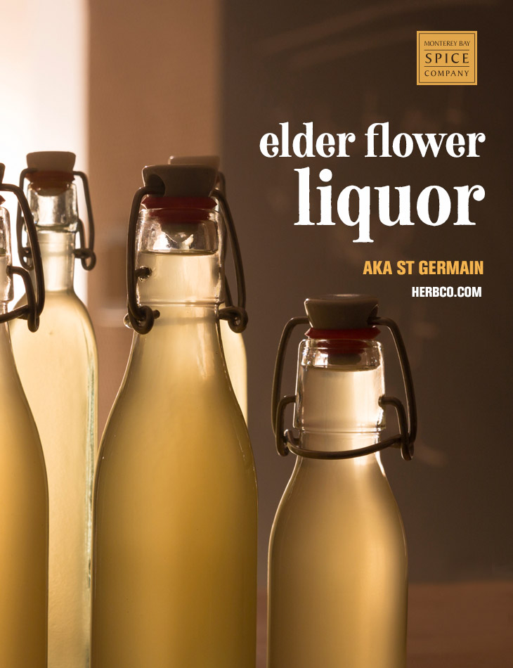 [ Recipe: Elder Flower Liquor ] ~ from Monterey Bay Herb Co