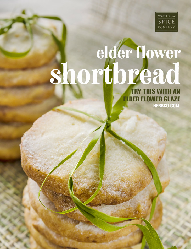 [ Recipe: Elder Flower Shortbread ] ~ from Monterey Bay Herb Co