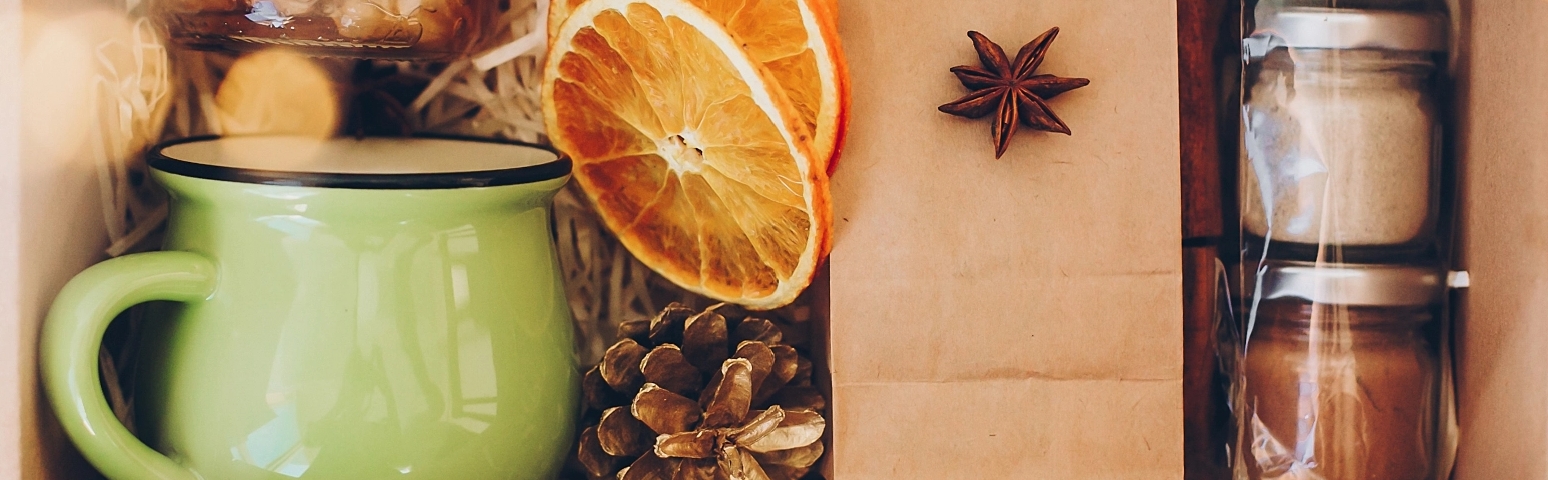 A mug and orange peels