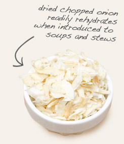 [ tip: Pair with dried, chopped onion in savory foods.  ~ from Monterey Bay Herb Company ]