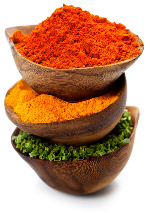 stacked spices